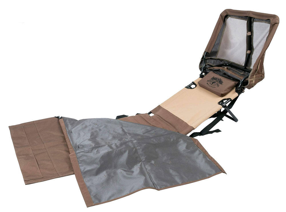 Lucky Duck Gear Down Blind 3.0 padded seat and pillow support all-day comfort in the field