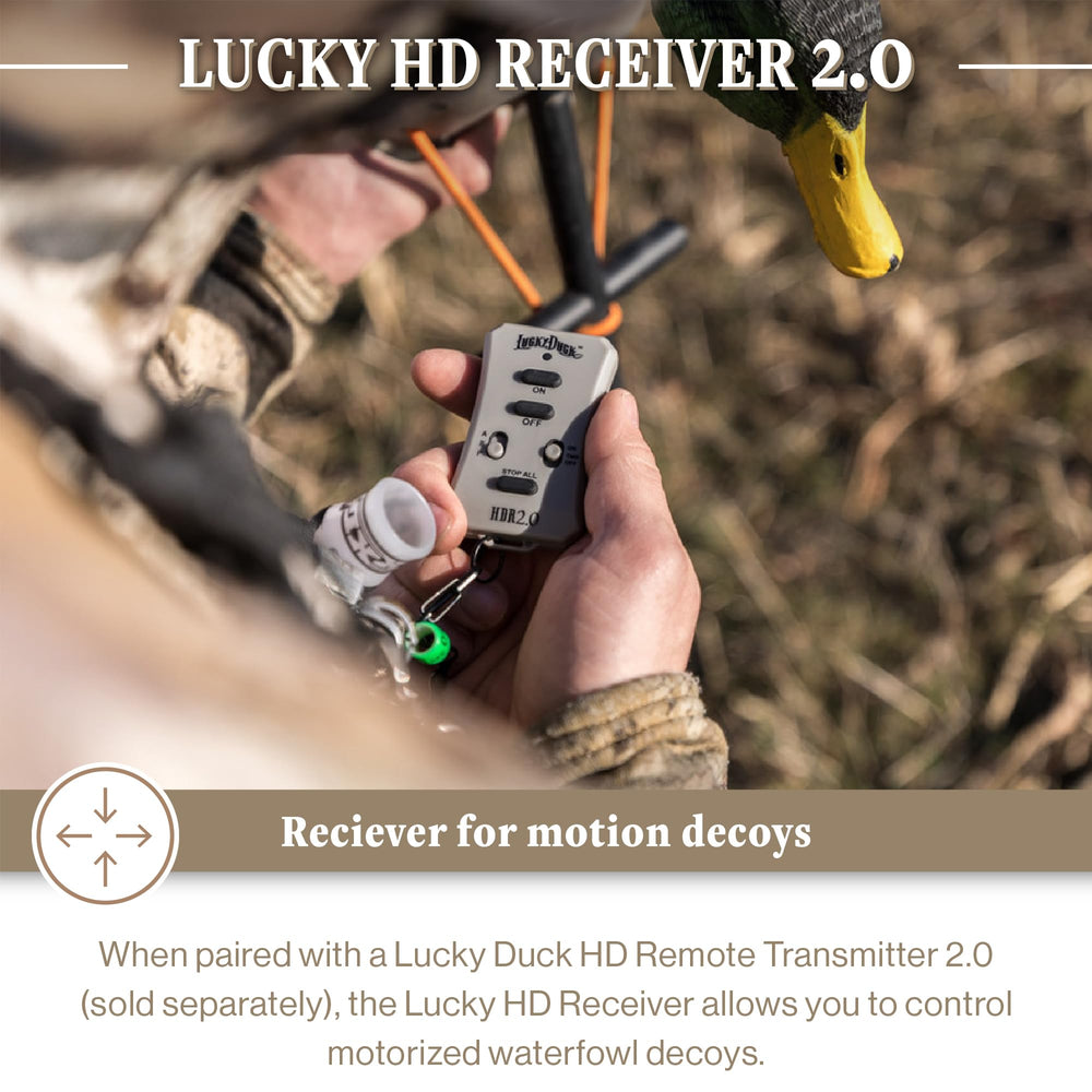 Lucky Duck HD Remote Receiver 2.0 close-up enables seamless transmitter pairing for remote control.