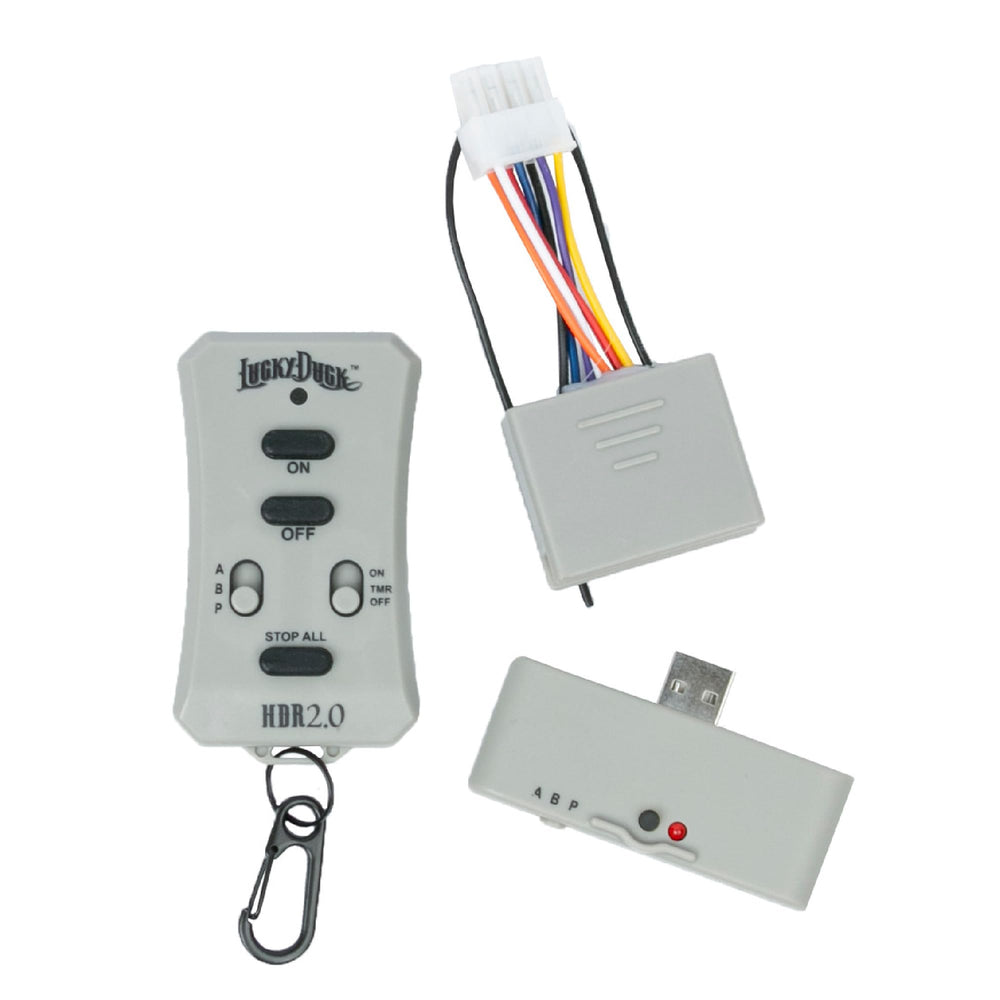 Lucky Duck motorized decoy controls remote for discreet blind operation.