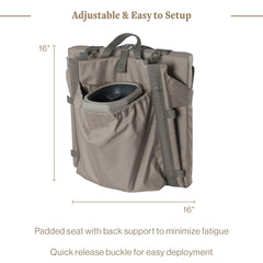 Lucky Duck Predator Seat padded-seat emphasizes comfort during long sits