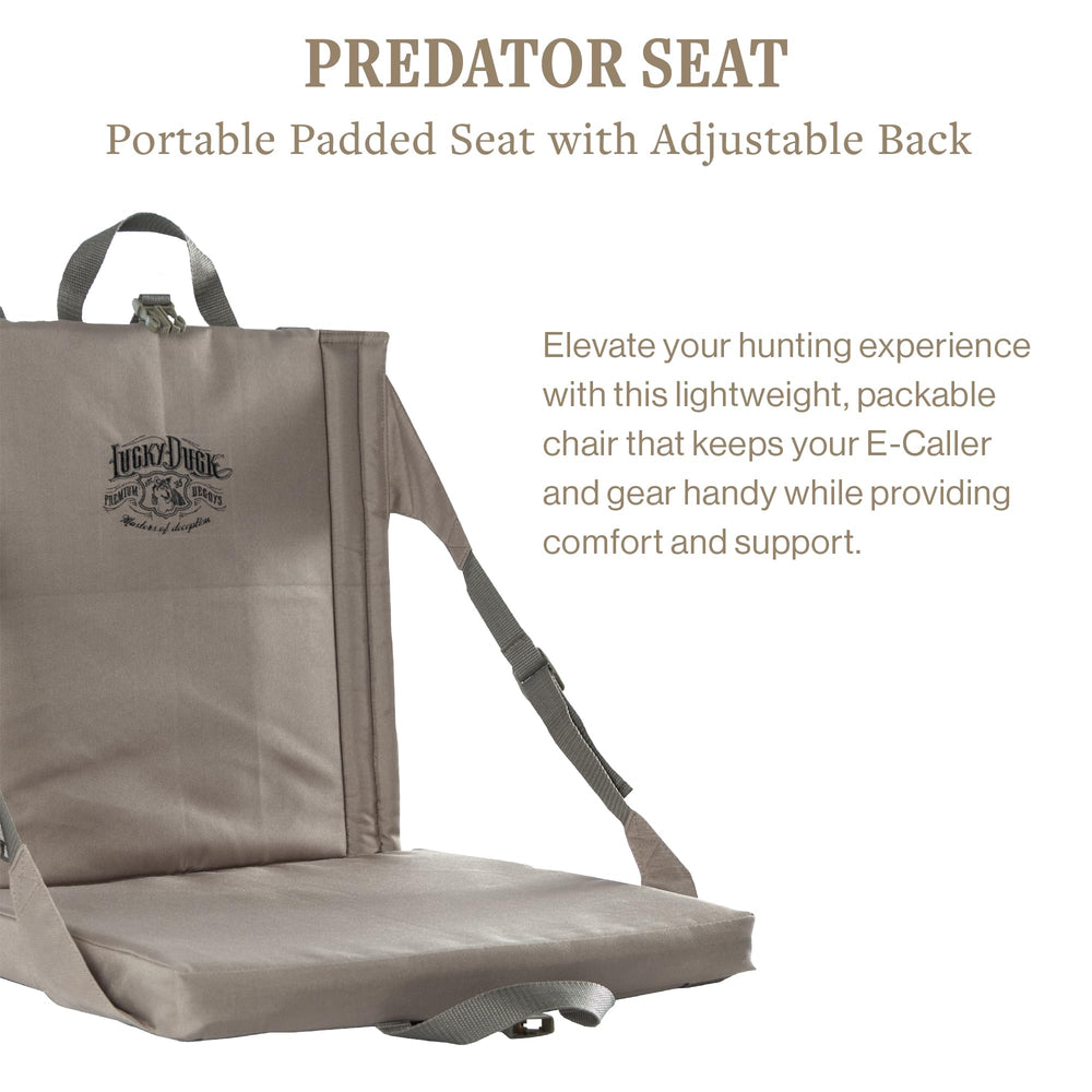 Lucky Duck Predator Seat setup-packing highlights fast deployment and minimal weight