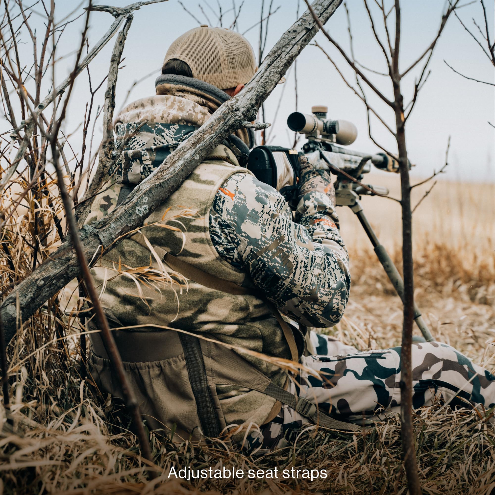 Lucky Duck Predator Seat shoulder-strap enables easy transport on hunts