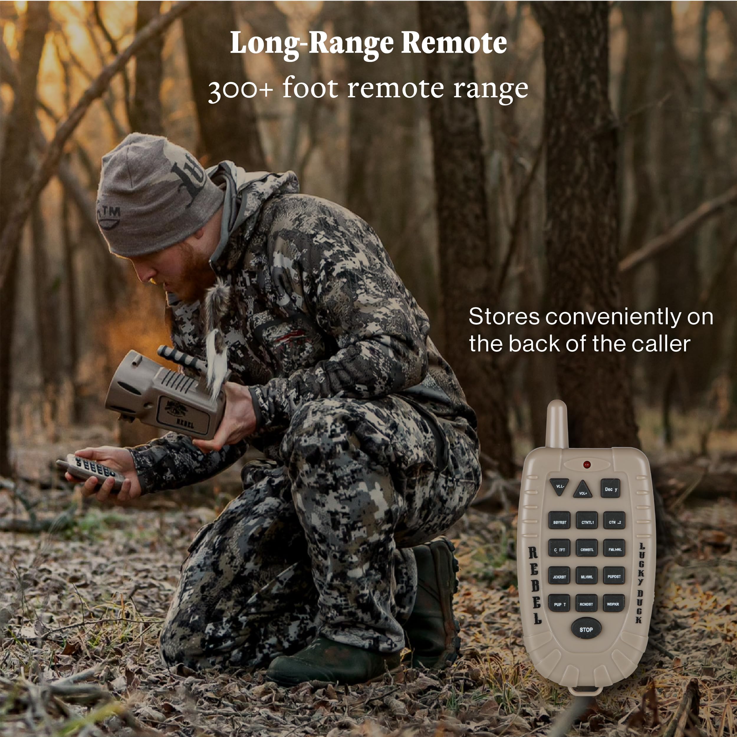Lucky Duck The Rebel 12-predator-sounds provides varied calls for hunting scenarios