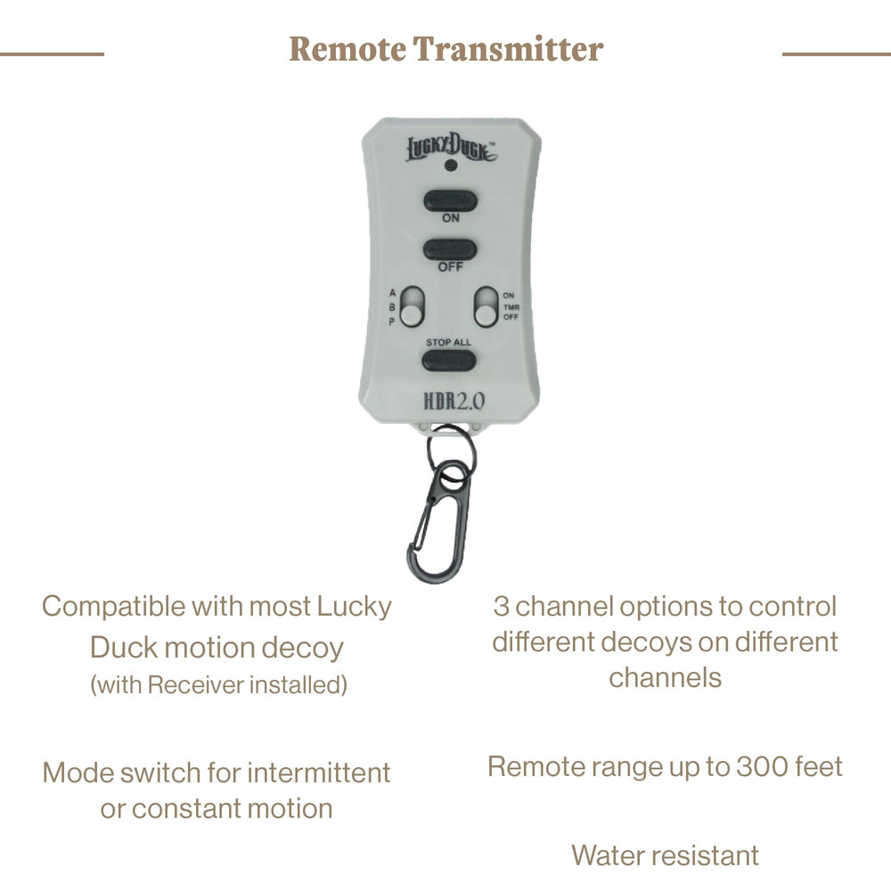 Lucky Duck remote receiver 2.0 ensures reliable wireless control across setups.