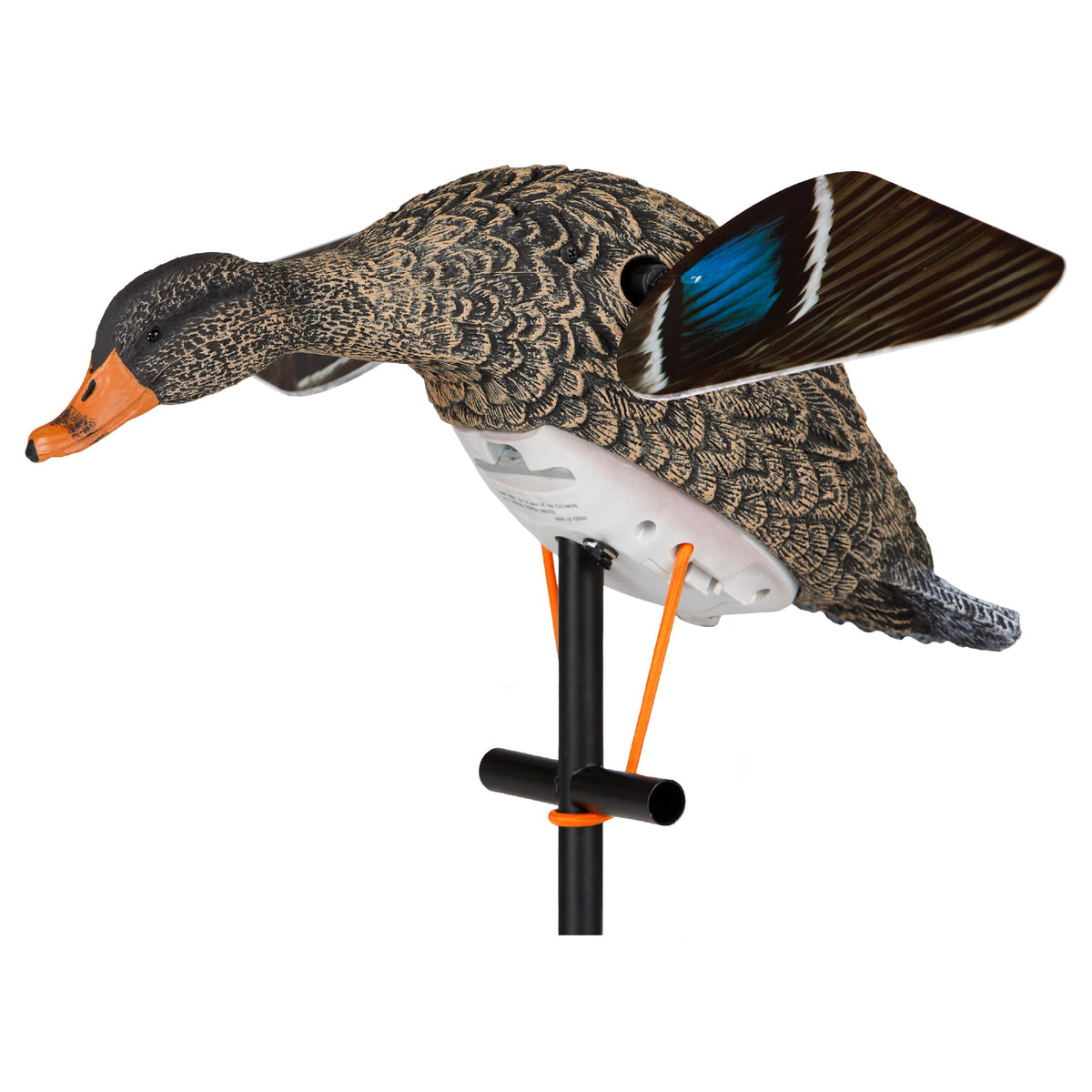 Lucky Duck spinning wings decoy in action attracting ducks at distance