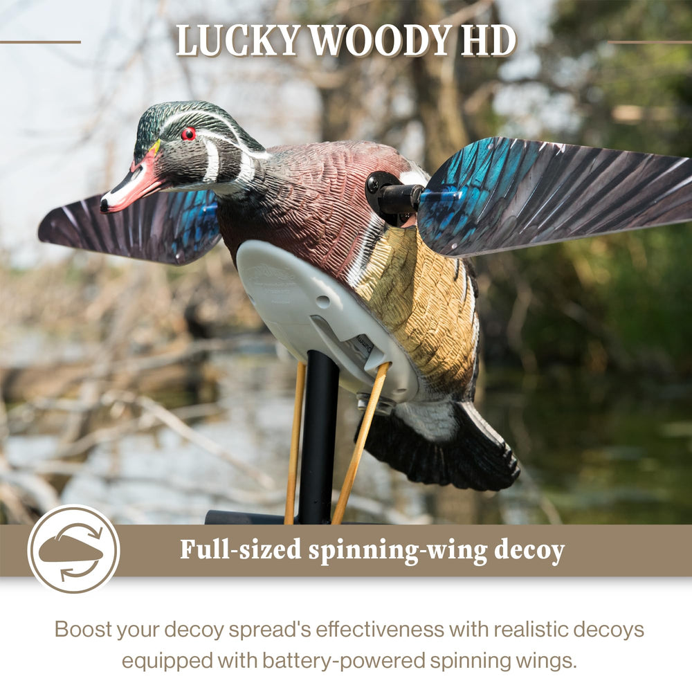 Lucky Duck ultra-realistic paint on Woody HD decoy enhances distant realism