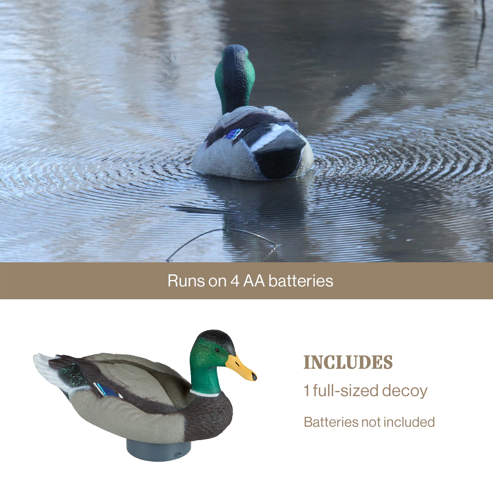 Lucky Duck field-shot decoy setup for quick deployment in the blind