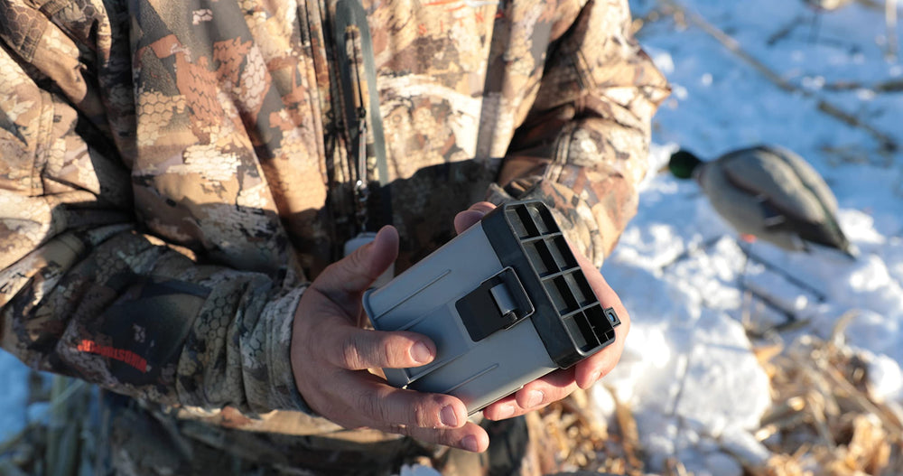 Lucky Duck HDI decoy sealed battery box ensures weatherproof operation.