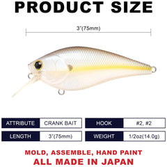 LUCKY CRAFT Fat CB BDS3 250 Chartreuse Shad – top view