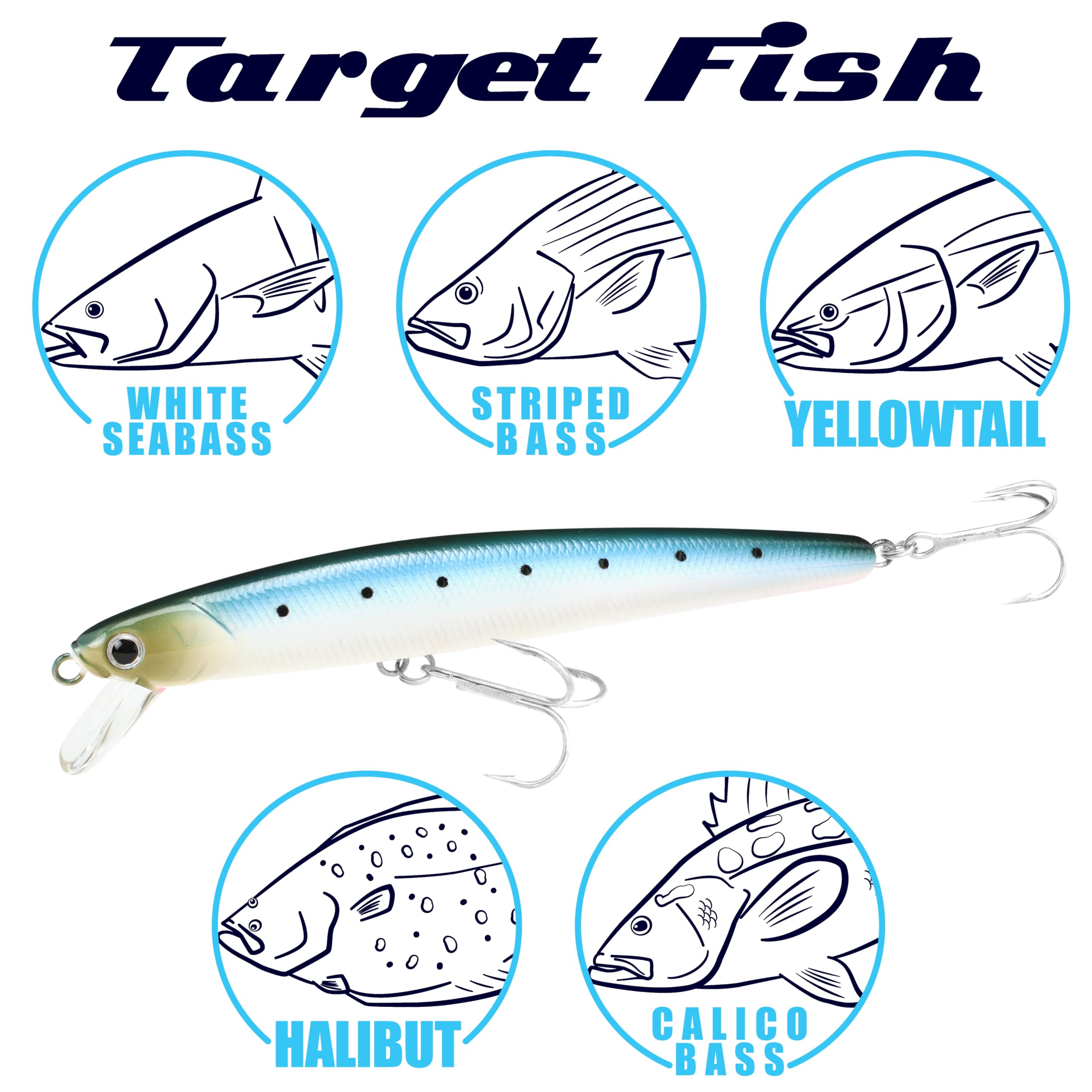 FlashMinnow 150SR lure for halibut and bass fishing