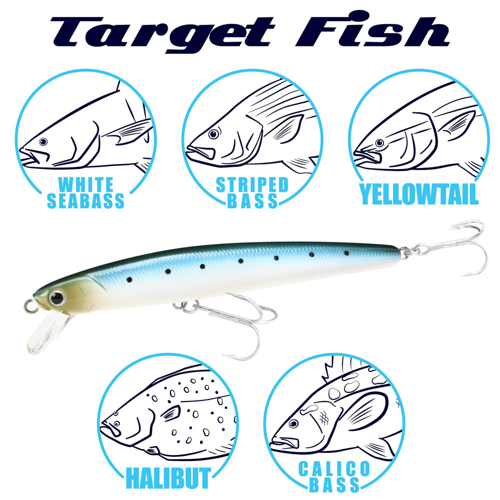 FlashMinnow 150SR lure for halibut and bass fishing