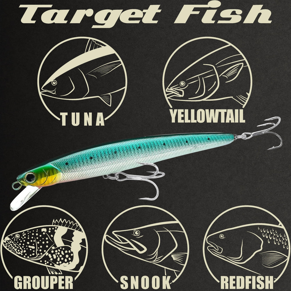 LUCKY CRAFT FlashMinnow 190SR packaging ready for surf and boat use