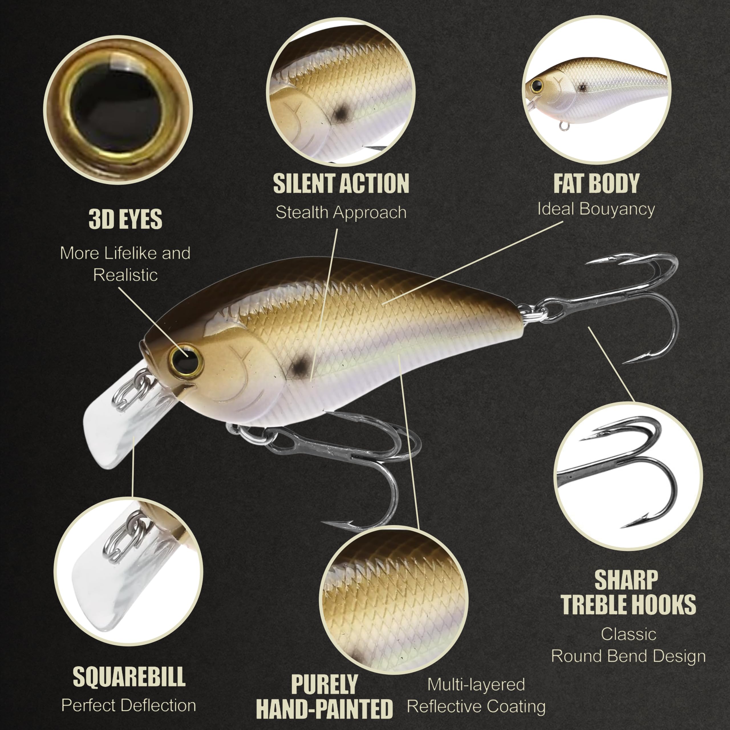 Lucky Craft LC-1.5 floating lure reaches four feet quickly during retrieves.
