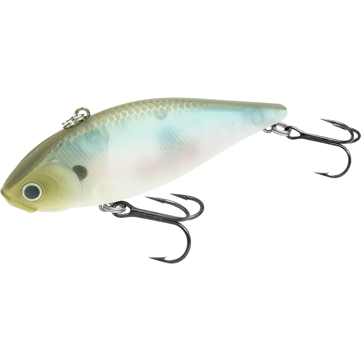 LUCKY CRAFT LV-500 MAX ghost minnow front view highlighting compact lipless profile for bass fishing