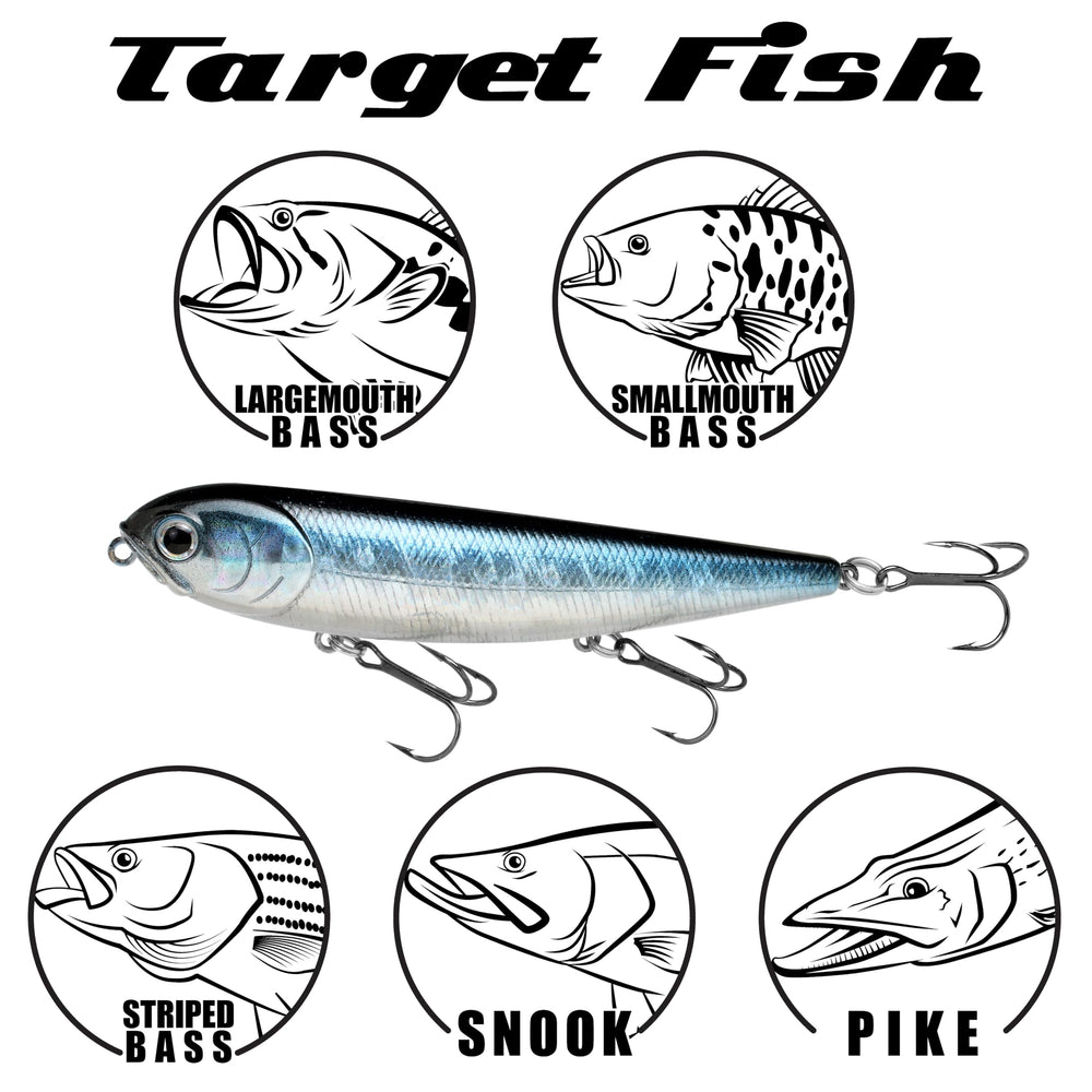 Lucky Craft Sammy105 floating 4-1/8 inch lure ready for calm waters