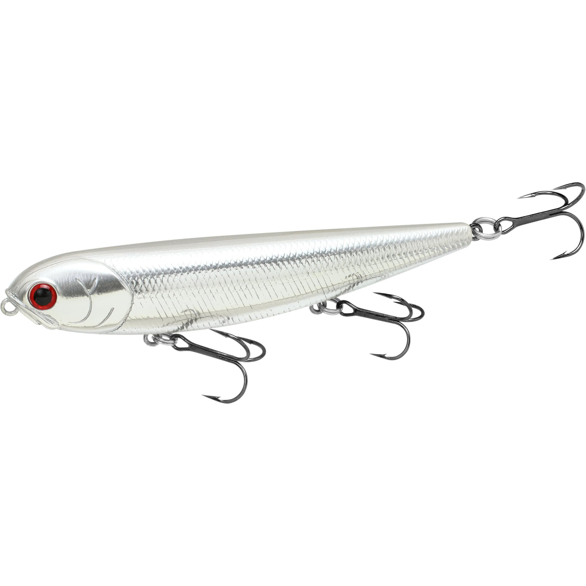 Lucky Craft Sammy105 topwater lure in chrome for bass and trout surface strikes