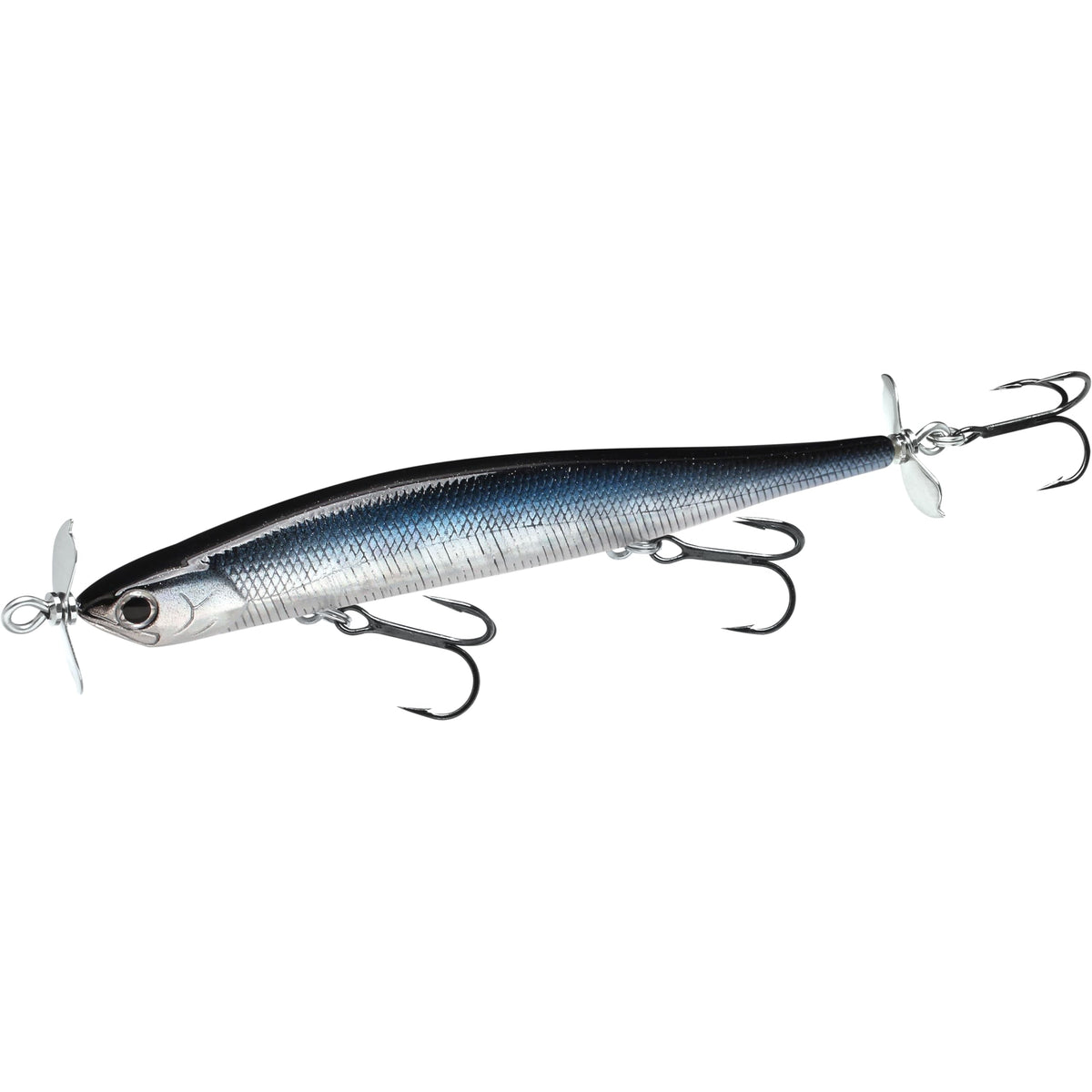 LUCKY CRAFT Screw Pointer 110 front view in Aurora Black