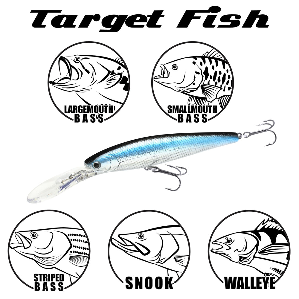 LUCKY CRAFT Staysee 90SP V2 nose-down pause mimics wounded baitfish.