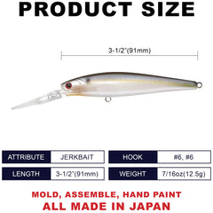 LUCKY CRAFT Staysee 90SP V2 rattle-system enhances attraction at mid-depth