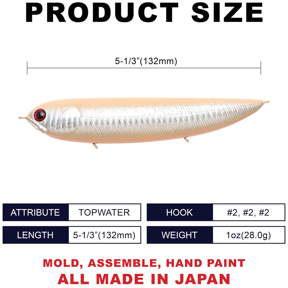 LUCKY CRAFT Super Sammy 132 bone shad color attracts fish at distance