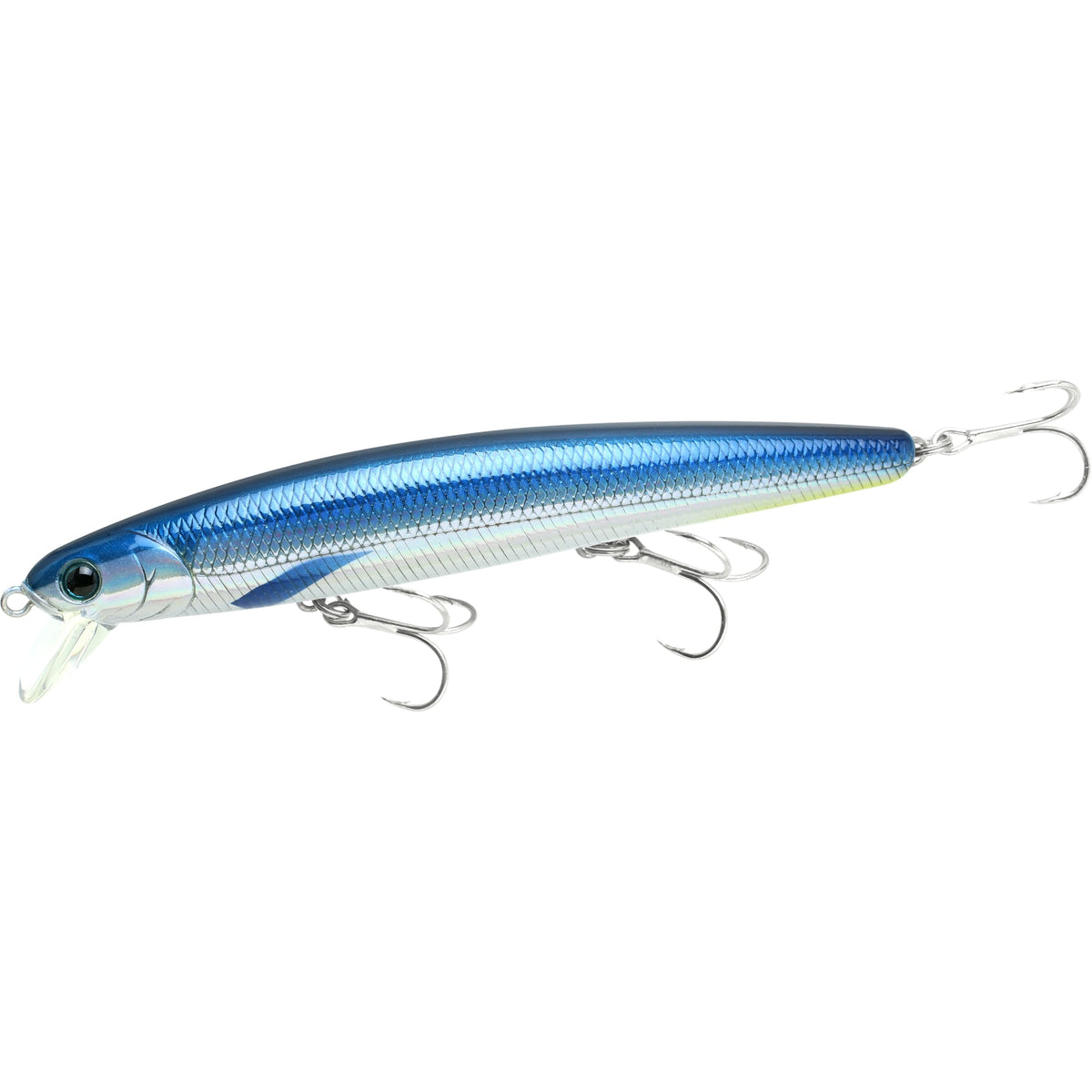 LUCKY CRAFT SW FlashMinnow 110 in bluefin tuna color attracts halibut and bass with lifelike action.
