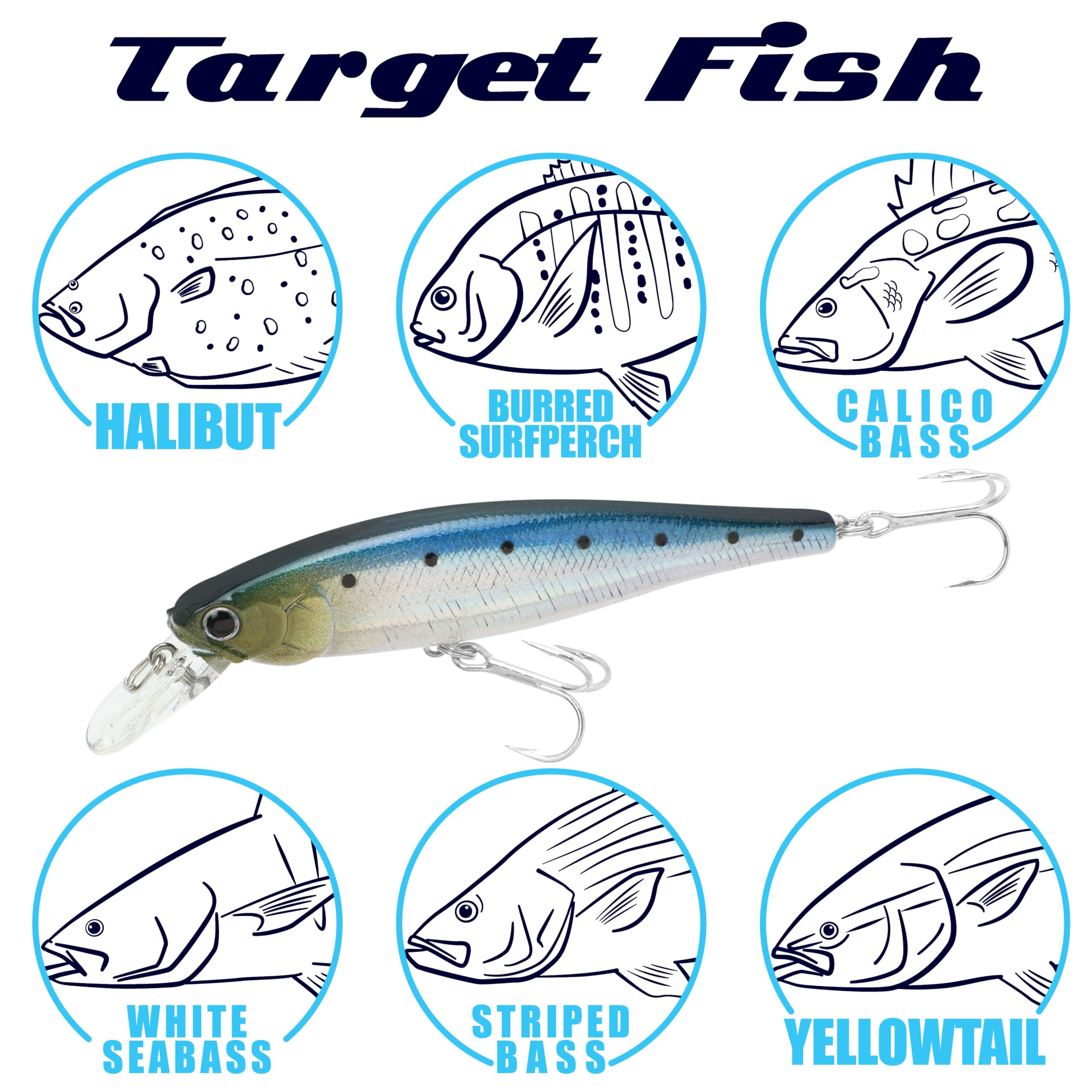 LUCKY CRAFT SW Pointer 100S close-up shows vivid color and gloss.