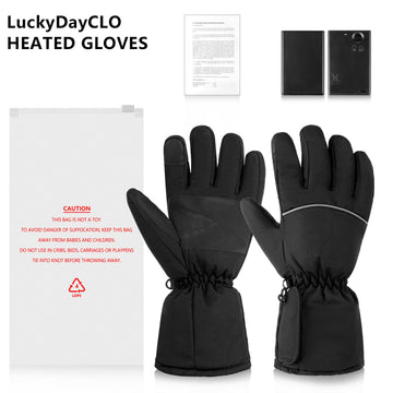 LuckyDayCLO heated gloves palm grip close-up highlighting non-slip control.