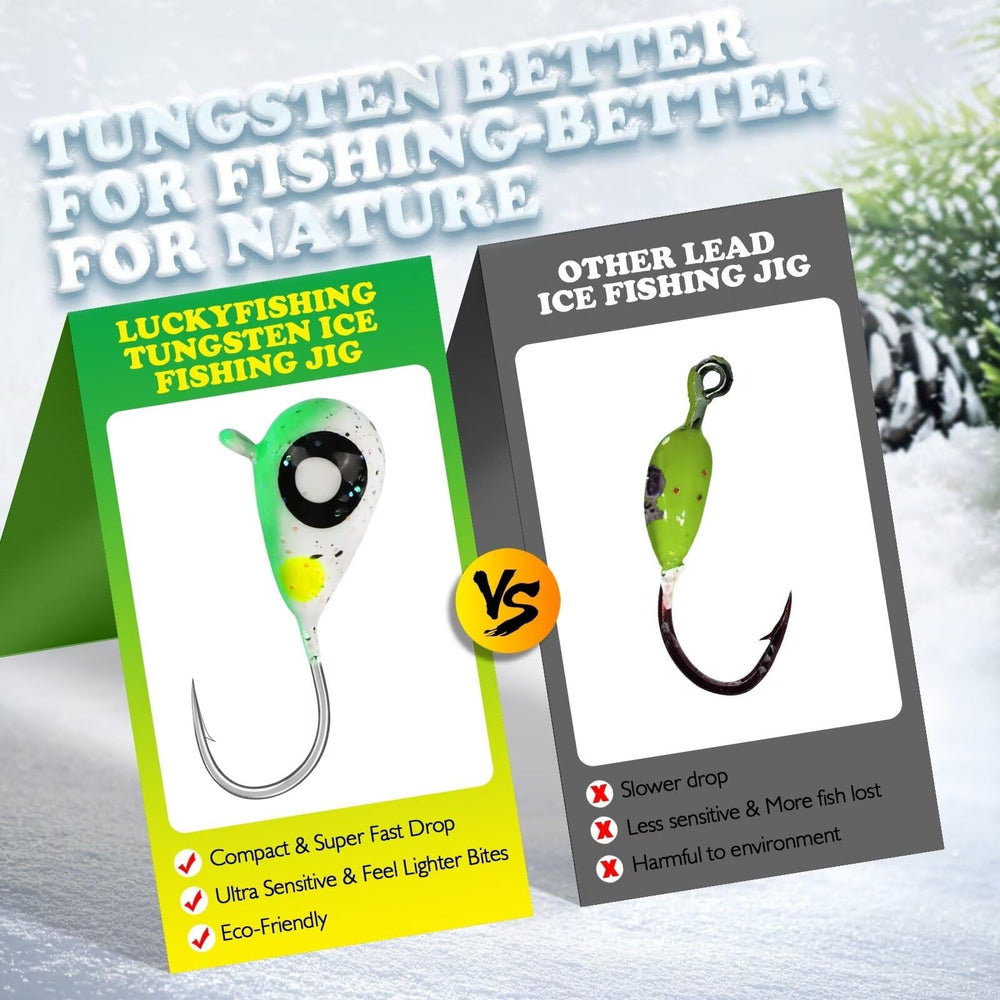 Panfish and walleye tungsten ice jigs 1/16oz