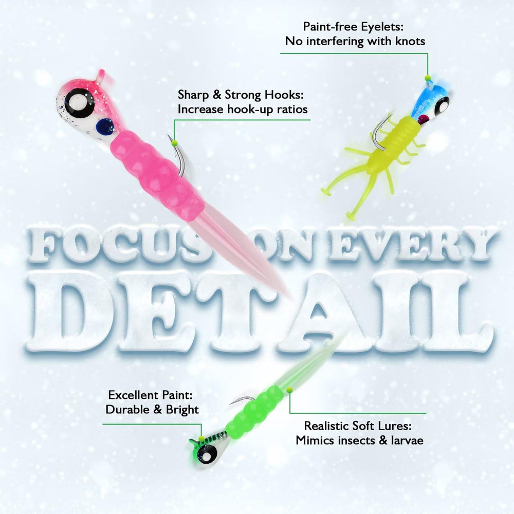 Ultra-soft plastic soft bait for ice fishing