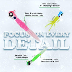 Ultra-soft plastic soft bait for ice fishing