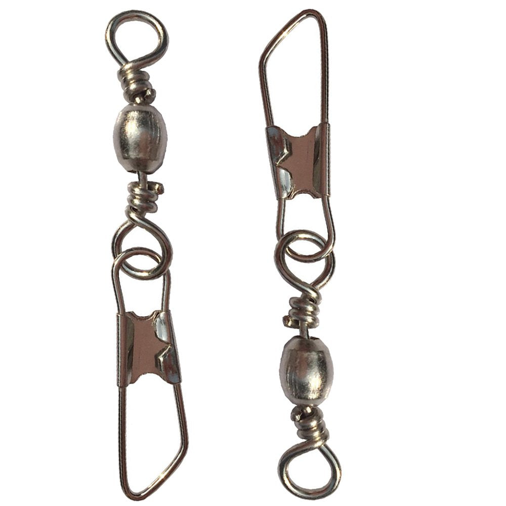 Luengo 100pcs size 6 solid fishing swivel snaps with safe design.