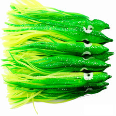 Luengo 12 cm chartreuse-orange skirt lure for high visibility