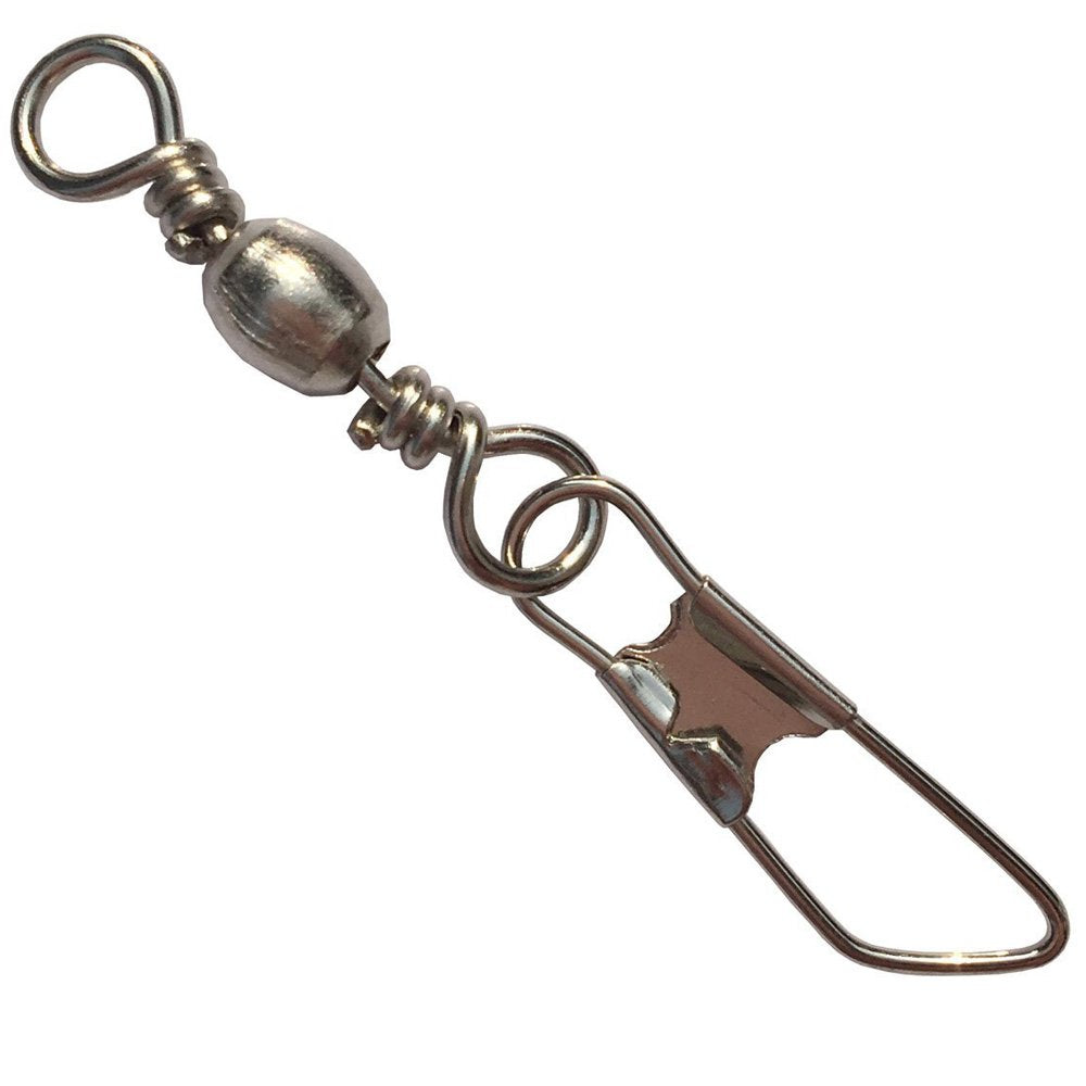 Luengo barrel swivel with safety snap detail shows welded rings.