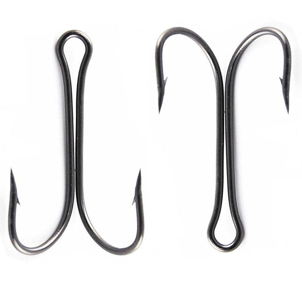 Luengo double hook open shank 4#: precise point for secure hooksets in freshwater and saltwater.