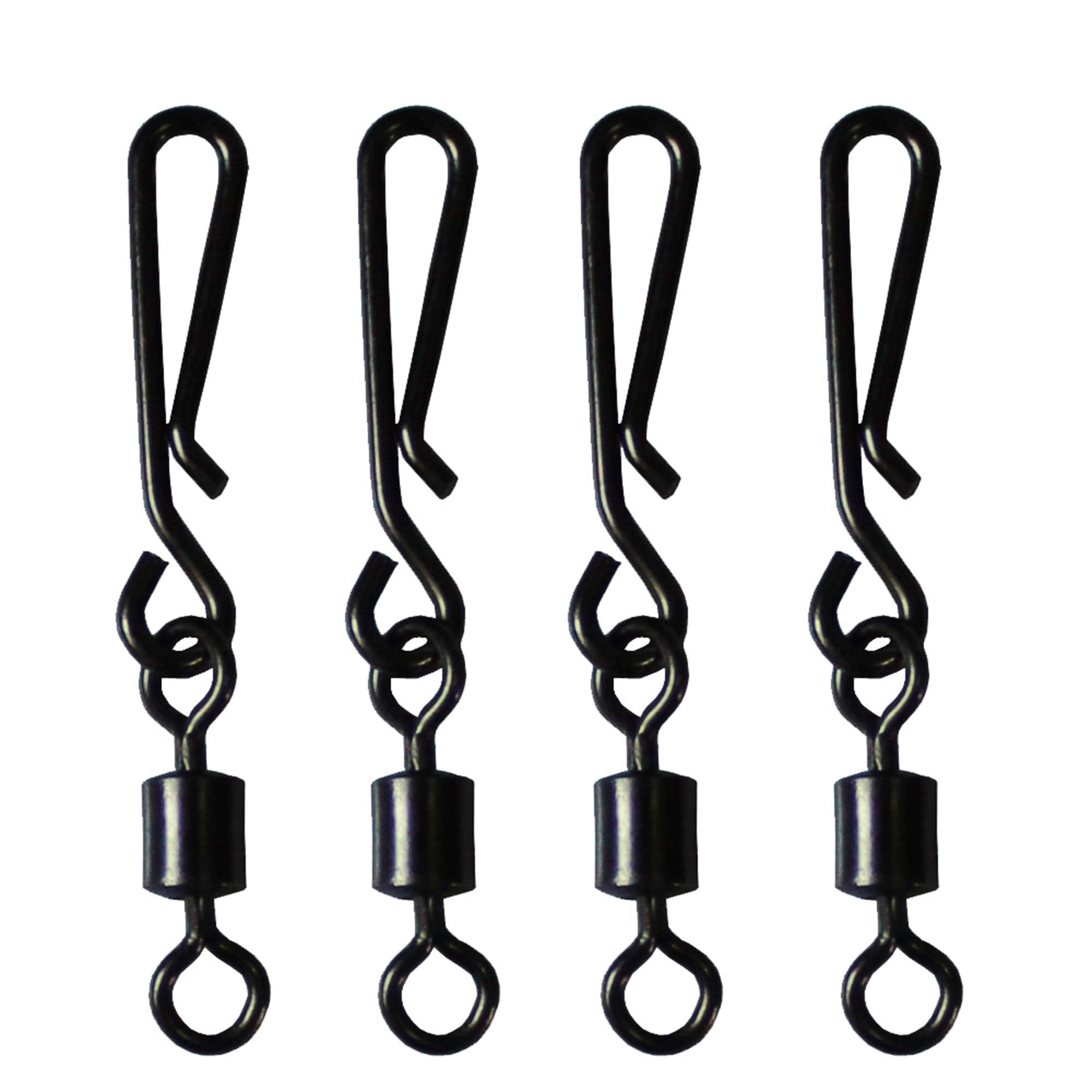 Luengo rolling swivel with hanging snap for smooth rotation and reduced line twist.
