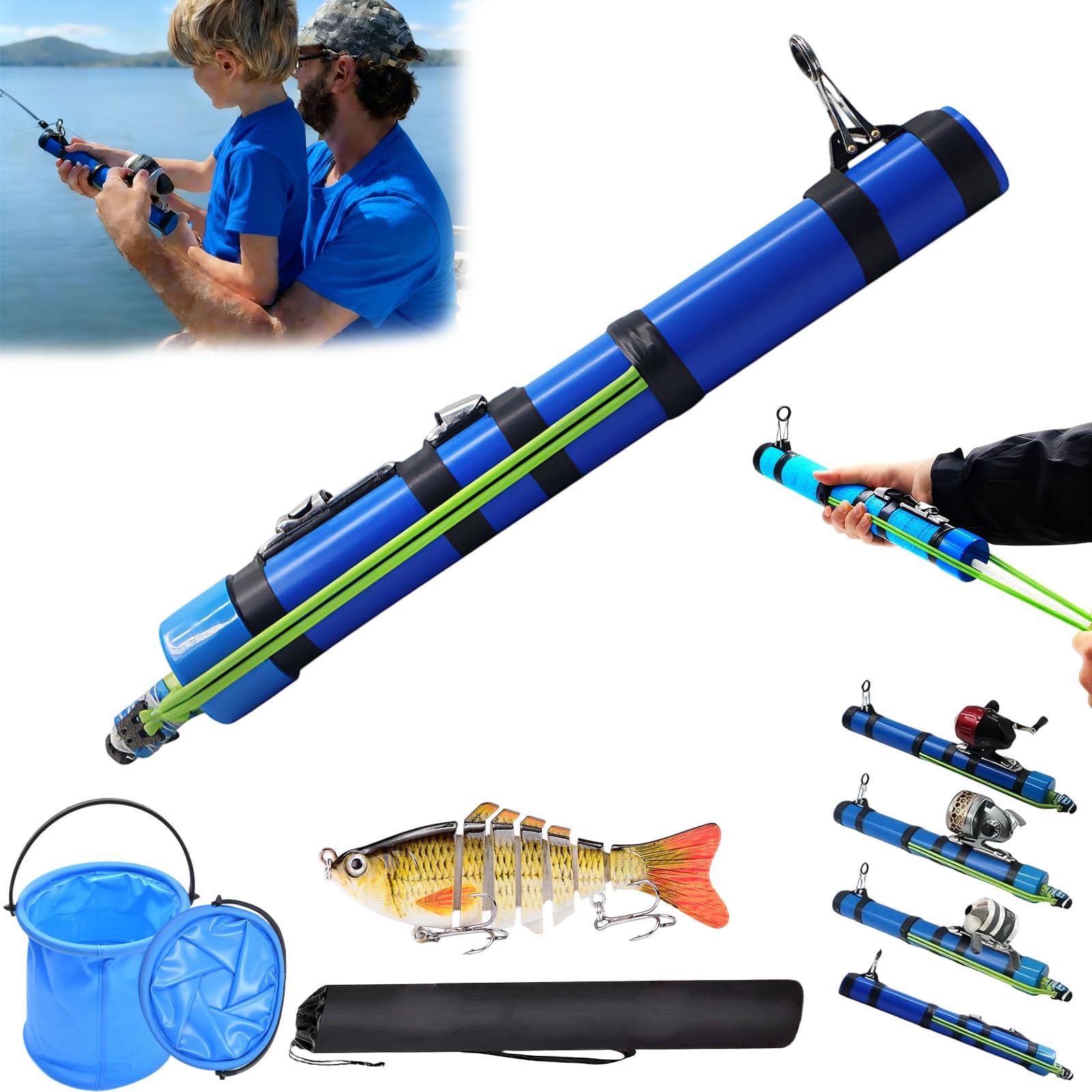 LUGLIEO 2026 catapult rod compact design for travel and storage.