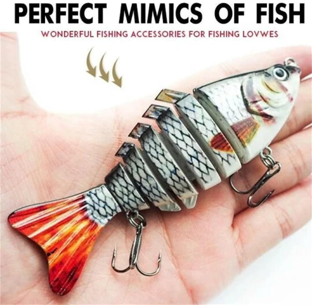 Luglieo Bionic Swimming Bait side view highlighting joints for convincing swimming