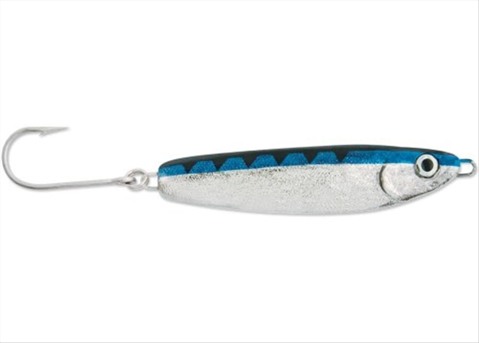 Luhr Jensen Crippled Herring back nickel neon blue lure delivers versatile action for freshwater and saltwater game fish.