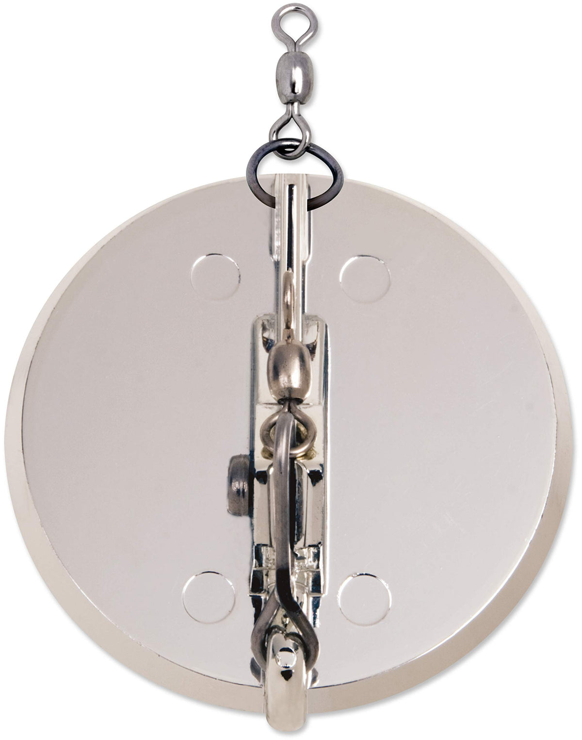 Luhr Jensen Dipsy Diver silver shows directional tracking for versatile trolling