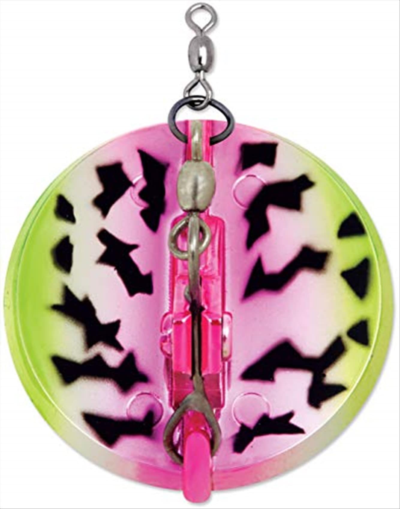 Luhr Jensen Dipsy Diver Watermelon/Silver Bottom enables wider lure spreads while trolling