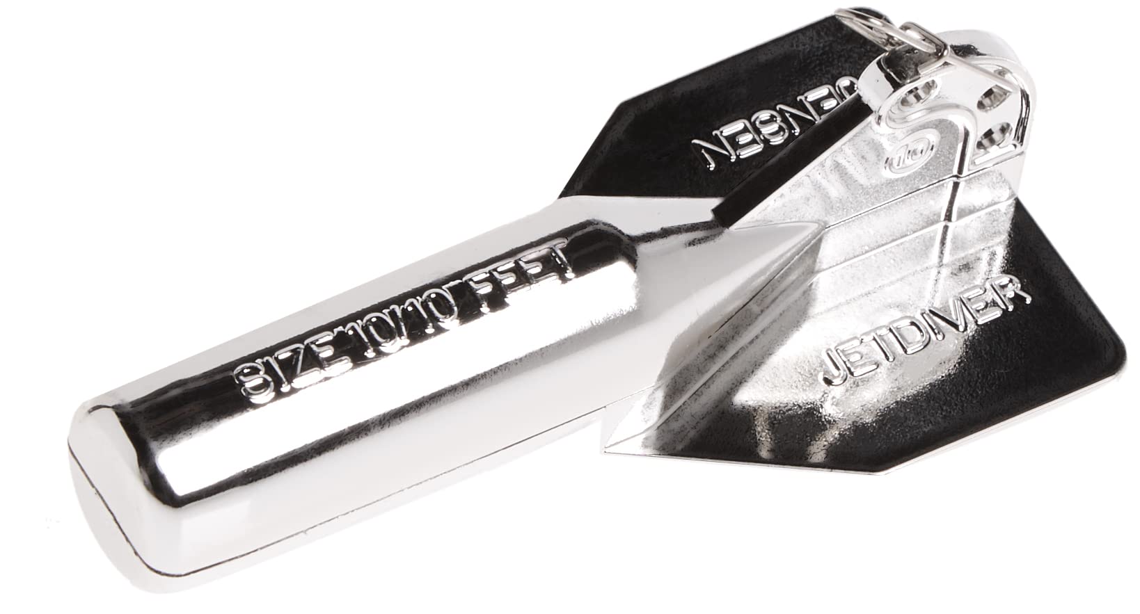 Luhr Jensen Jet Diver Silver 10ft front view highlighting its durable finish for river back-trolling.