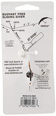 Luhr Jensen Jet Diver Silver 10ft side view emphasizes buoyant diving action for tight lure presentation.