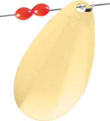 Luhr Jensen Standard Cowbell Brass with disco ball flash attracts fish from afar during trolling.