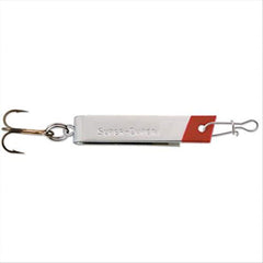 Luhr Jensen Super Duper nickel red head lure, 1-1/2 inch, ideal for trout and panfish.
