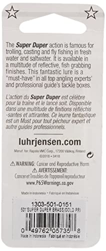 Luhr Jensen Super Duper Prism-Lite in-water action demonstrates trolling and casting versatility