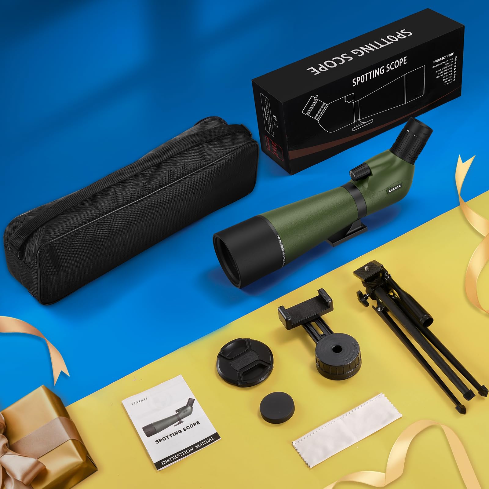LULOLO spotting scope carrying case keeps gear organized on trips.
