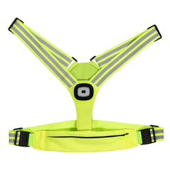 Lumen Logic high-visibility neoprene vest front view for safer nighttime running.