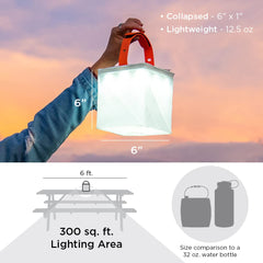 LuminAID 2in1 charges a phone on the go during outdoor trips.