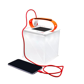 LuminAID Max Inflate lantern assembled for outdoor nights and camping.