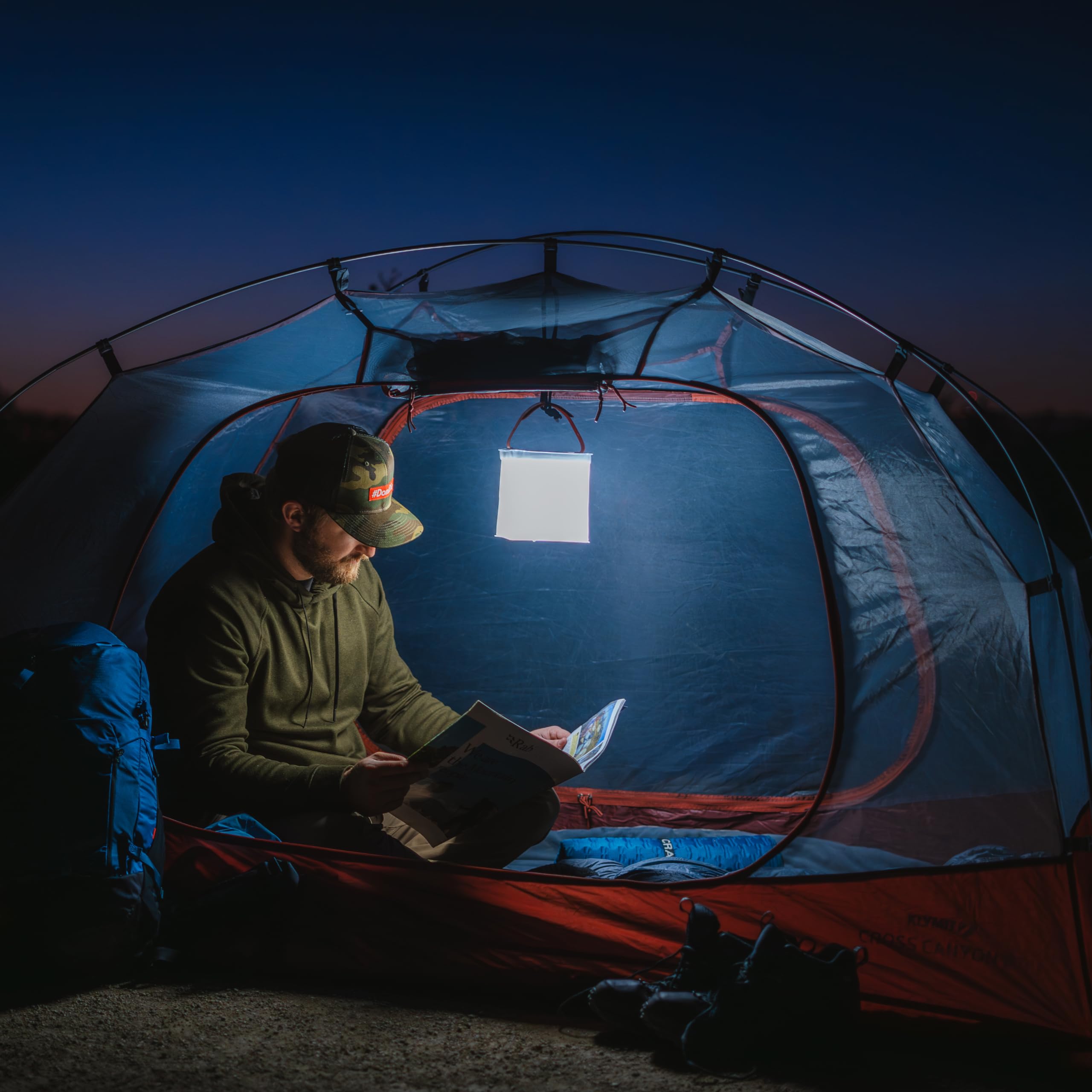 LuminAID Max Inflate phone charger port supports on-demand power.